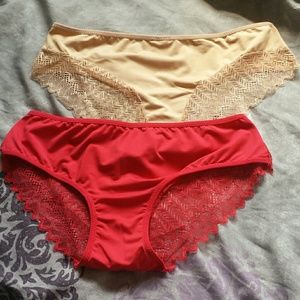 2 Pair Lacy Cheeky Panties